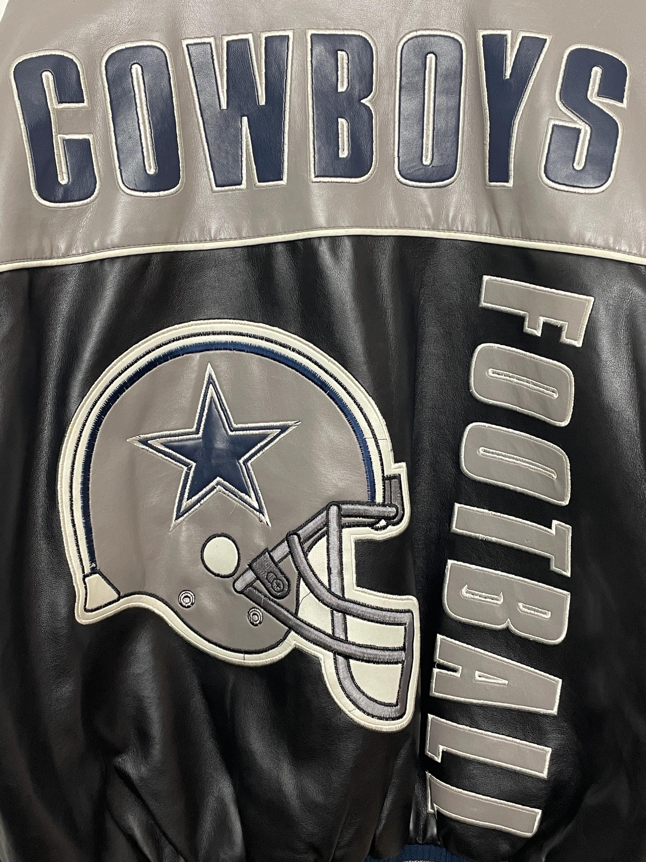 Vintage Dallas Cowboys NFL Football Faux Leather Spell Out Helmet