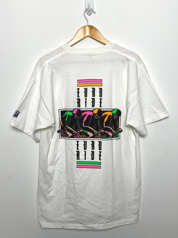 Vintage 1990s Euro Ride Cycling Graphic Tee Shirt… - image 1