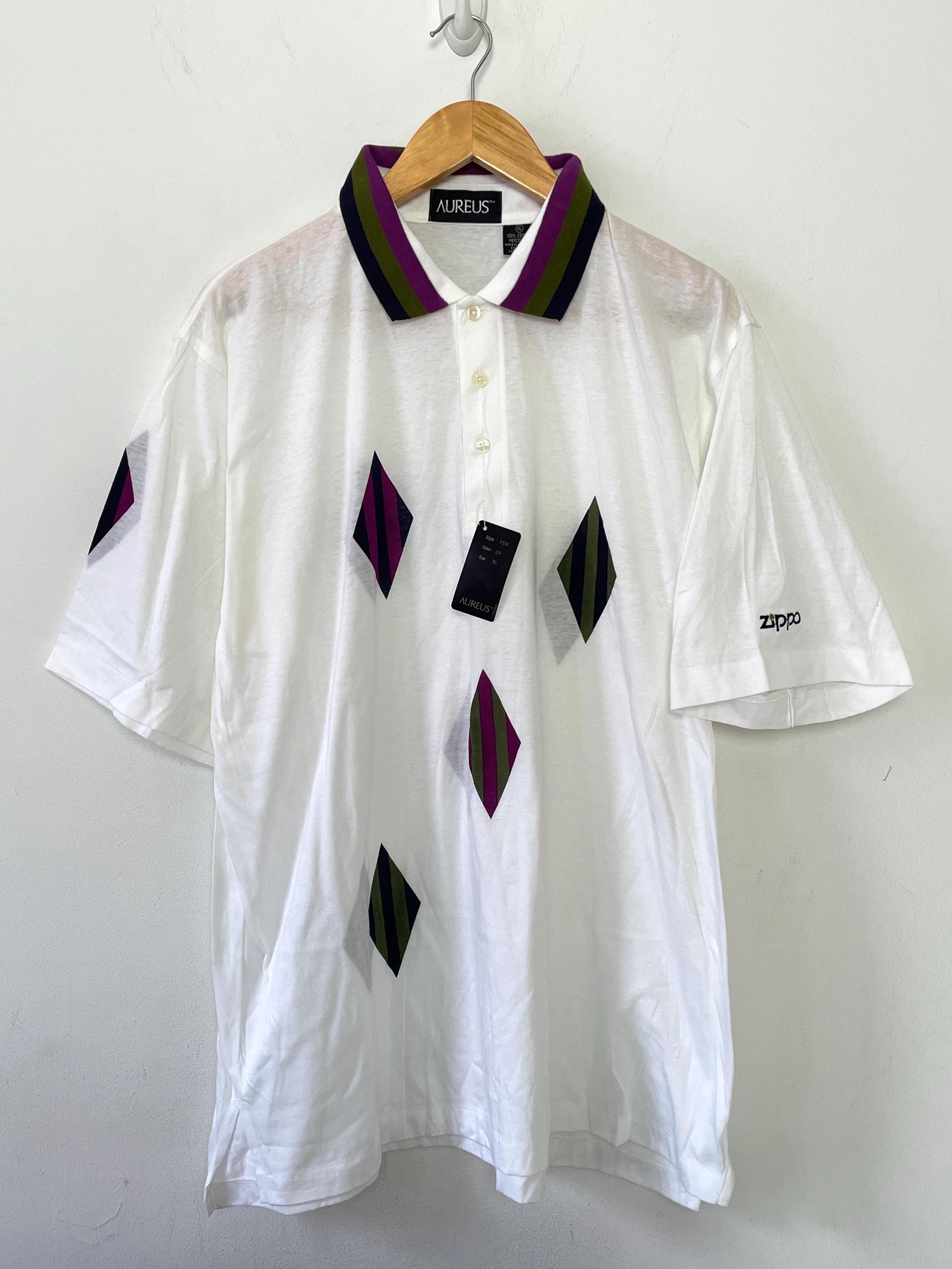 未使用タグ付★V12 CRAZY ARGYLE POLO メンズS ホワイト Argyle Polo - Etsy Sweden