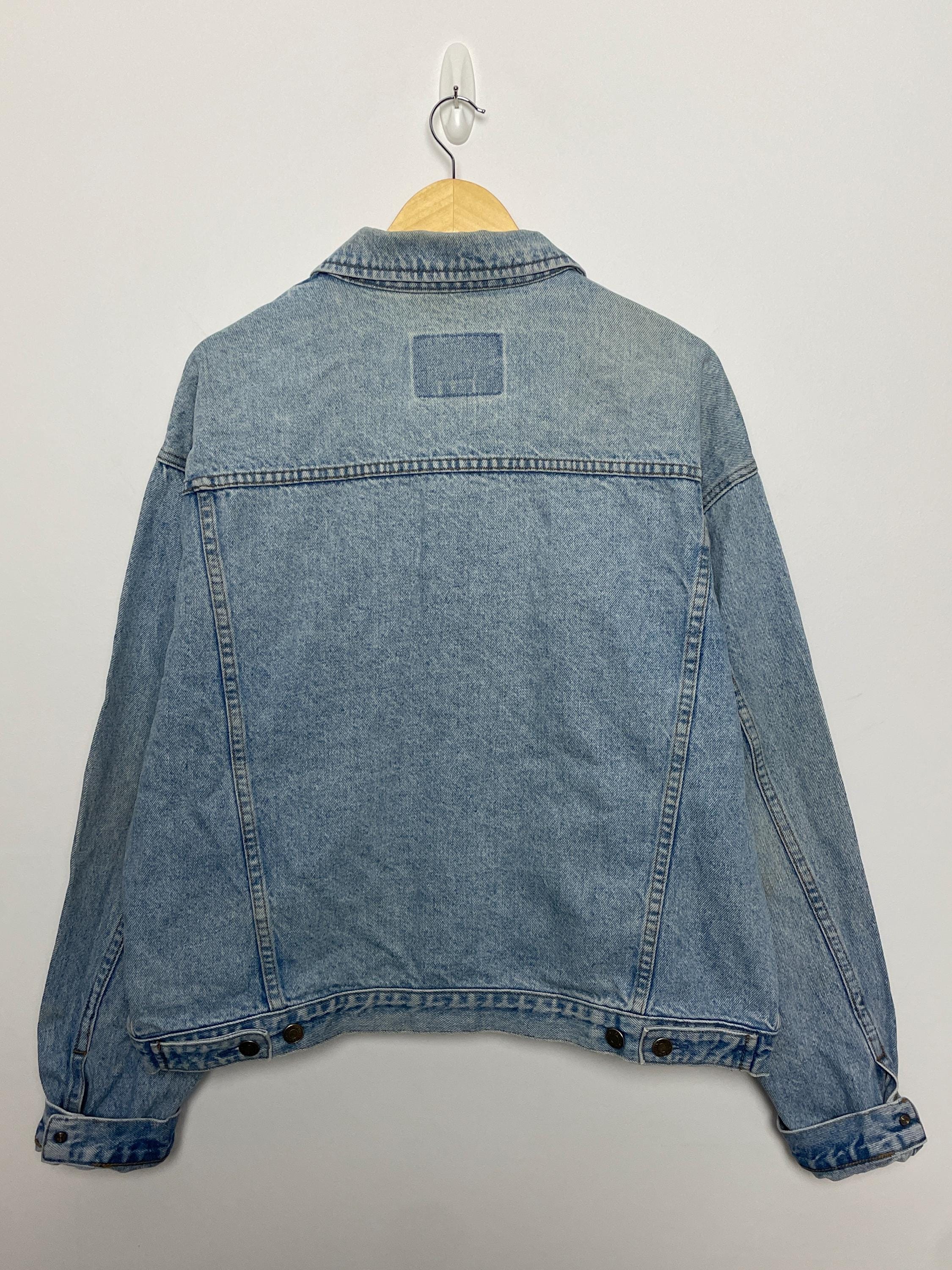Vintage 1990s Gap Denim Lightwashed Blue Jean Jacket (size Adult