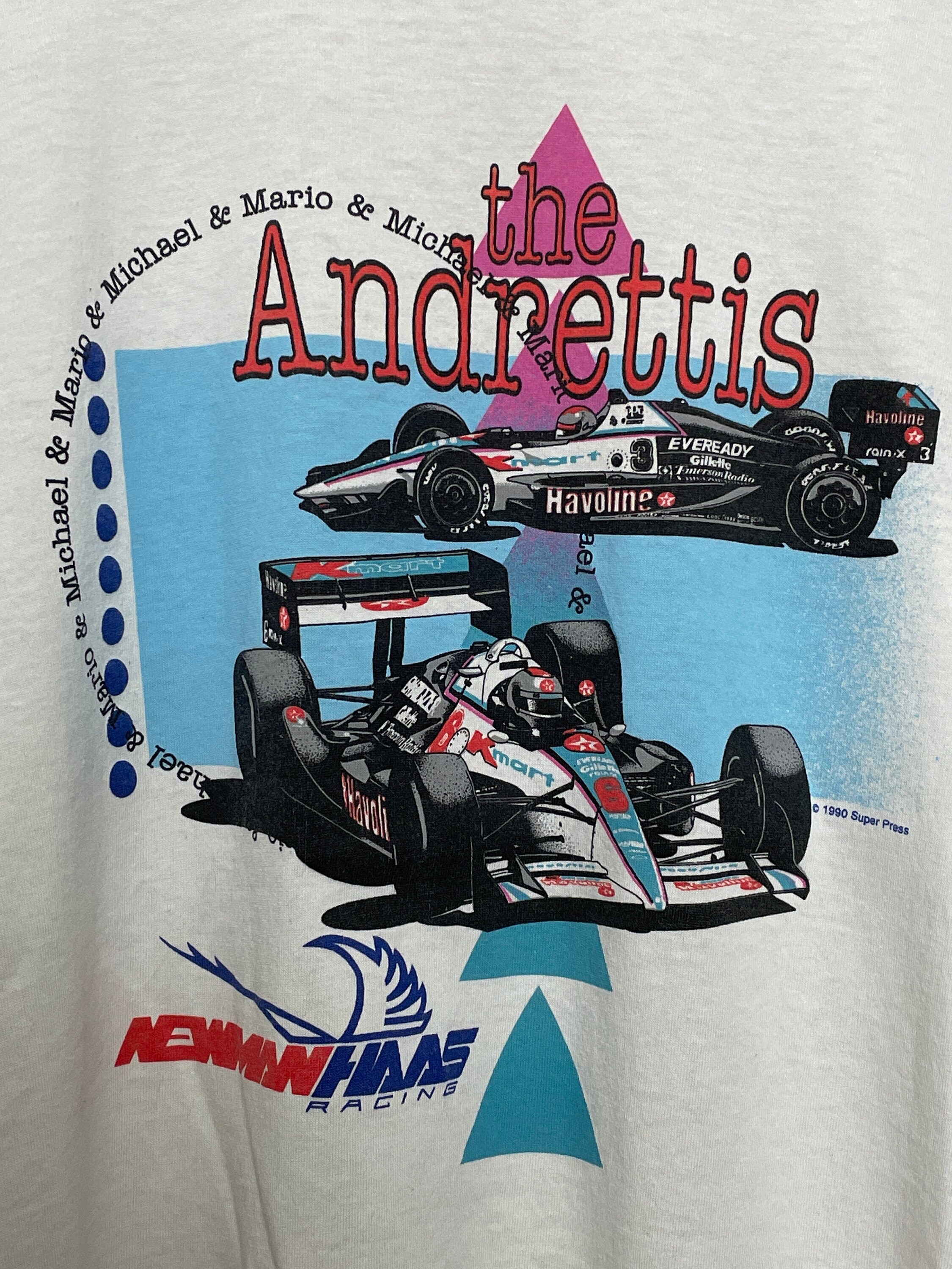 Vintage 1990 Michael and Mario Andretti Made in USA Formula 1 