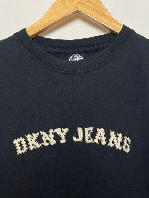 Vintage 1990s DKNY Jeans Spell Out Logo Graphic Tee Shirt (size