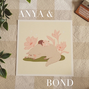 6x6 Anya Art Print | Cute Anime Wall Decor