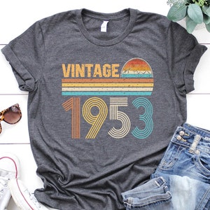 70th Birthday Shirt, Vintage 1953 Retro Shirt, 70th Birthday Gift, 70th Birthday Gift For Woman, 70th Birthday Gift For Men, Seventy Tee