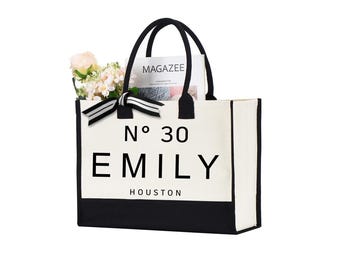 Personalized Birthday Tote Bag: Custom Name & State Celebration Gift, Personalized Birthday Gift, Tote Bag with Name and State 40th 50th