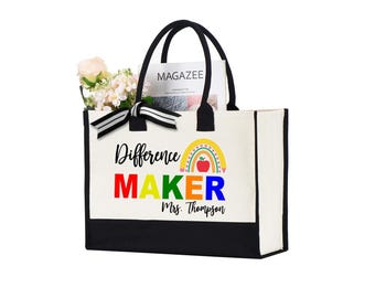 Custom Teacher Tote Bag: Personalized Appreciation Gift