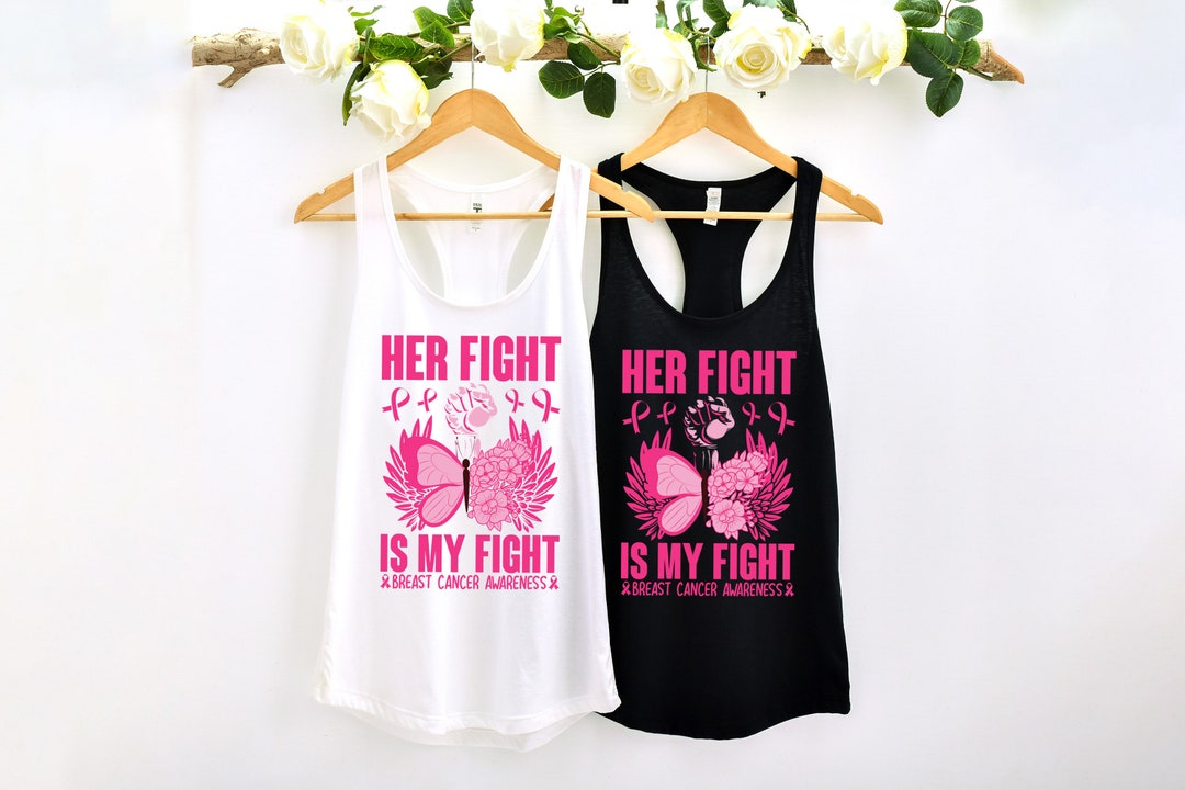 Cancer Awareness Tank, Breast Cancer Support, Pink Ribbon Shirt, Her ...