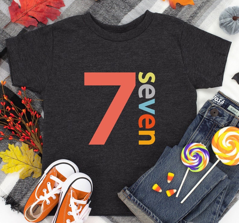 7th birthday shirt, 7th birthday outfit, Seven birthday shirt, 7th birthday party, 7th birthday, 7 birthday shirt, 7th birthday boy, 7 years image 1