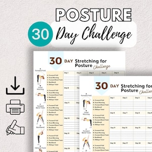 Bad Posture Exercises,Posture Correction Exercises PDF, Hunch Back Fixer, 30-day Back Challenge No Equipment, Stretching for Lower Back Pain