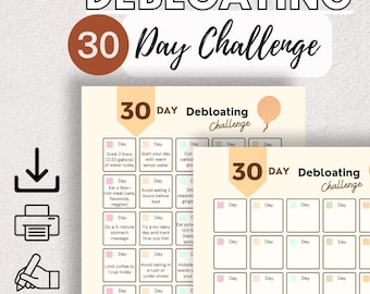 Desafío de 30 días para desinflamar el intestino: Seguimiento de la salud intestinal (PDF imprimible)