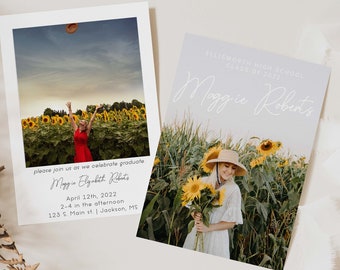 Graduation Party Invite Template, Instant Download Grad Invitation, Editable HS Grad Invite, 2022 Graduation Party Invitation, College Grad