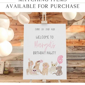 Adopt a Puppy Sign Editable, Let's Pawty Dog Adoption Sign Printable ...