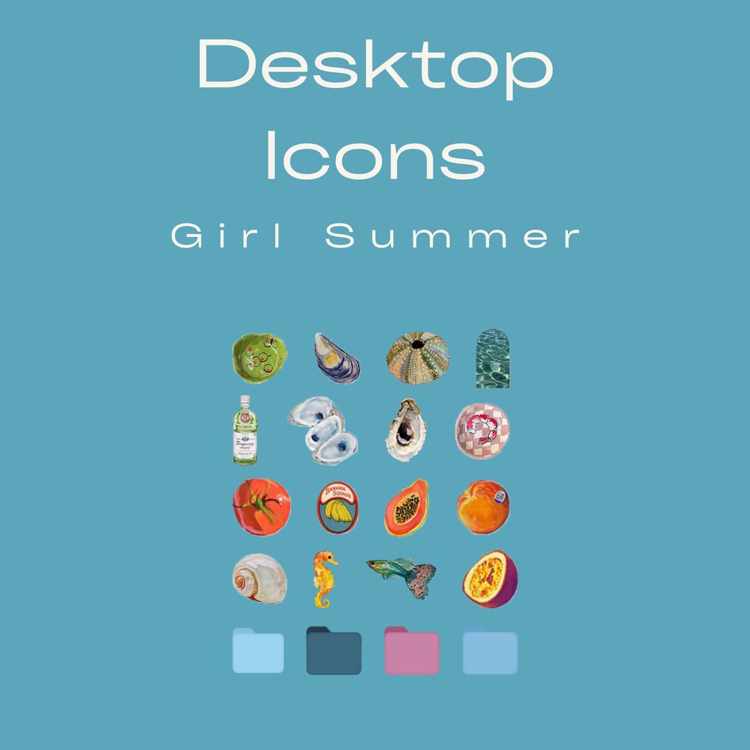 20 Personalized Folder Icons | Stylish Summer-inspired MacBook Folder ...