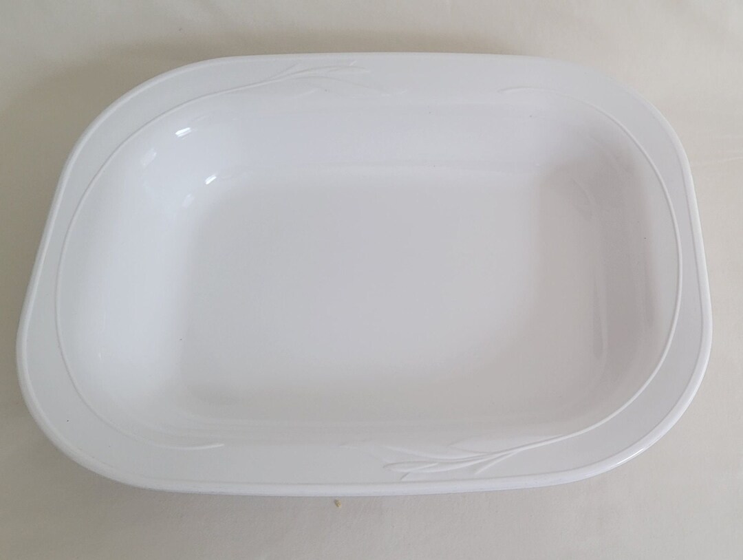 Corning Ware Casual Elegance White Floral Casserole Server Etsy