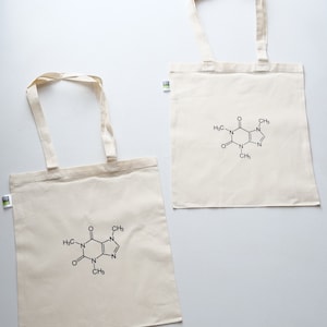 Caffeine Caffeine jute bag tote bag fair trade cotton hand printed screen printed fabric bag jute bag cotton