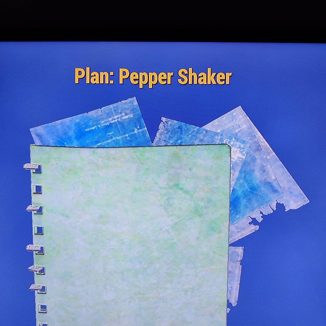 Pepper Shaker Plan Fallout 76 Xbox Etsy