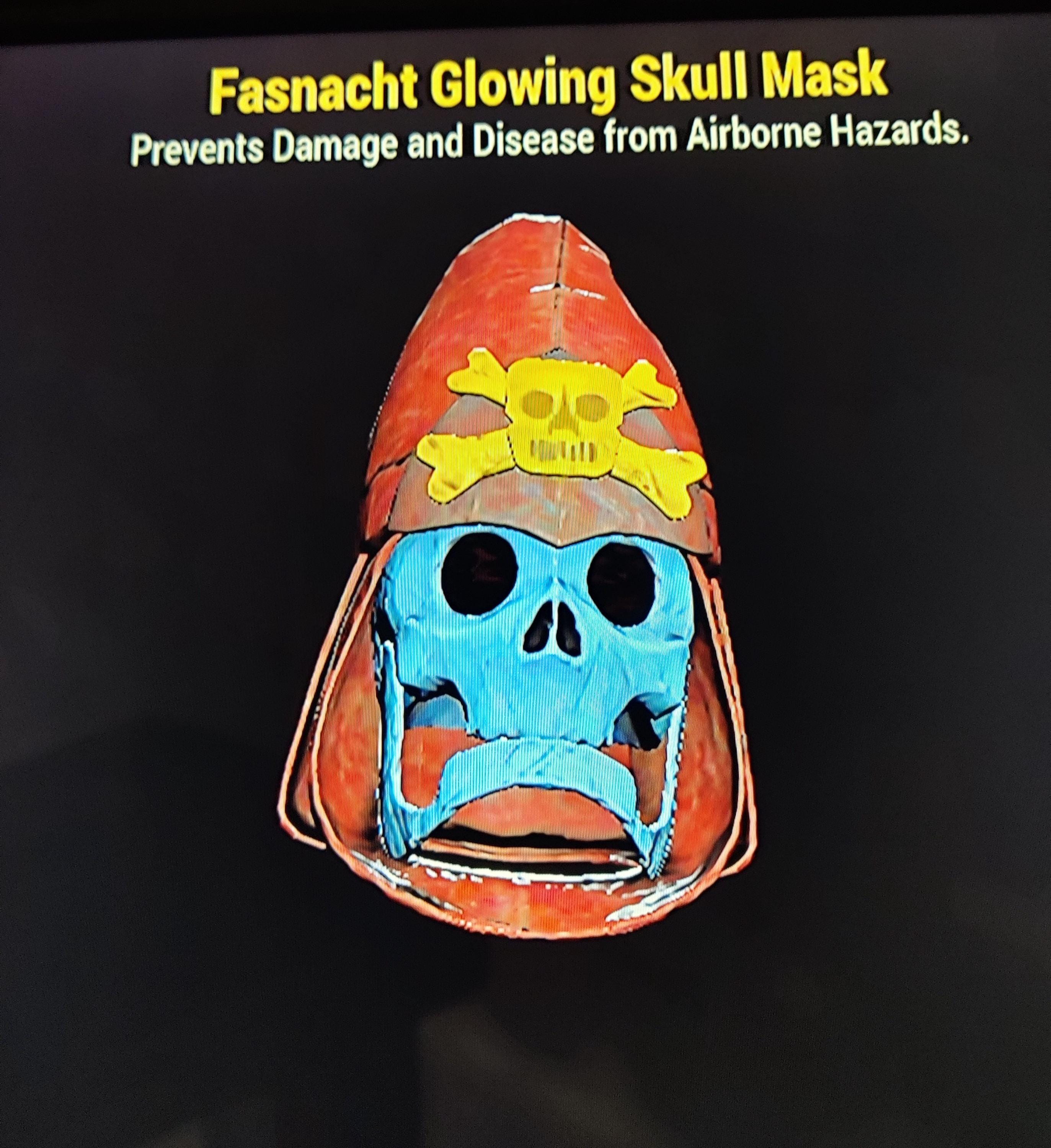 Fasnacht Glowing Skull Mask *RARE* Fallout 76 on XBOX - Etsy