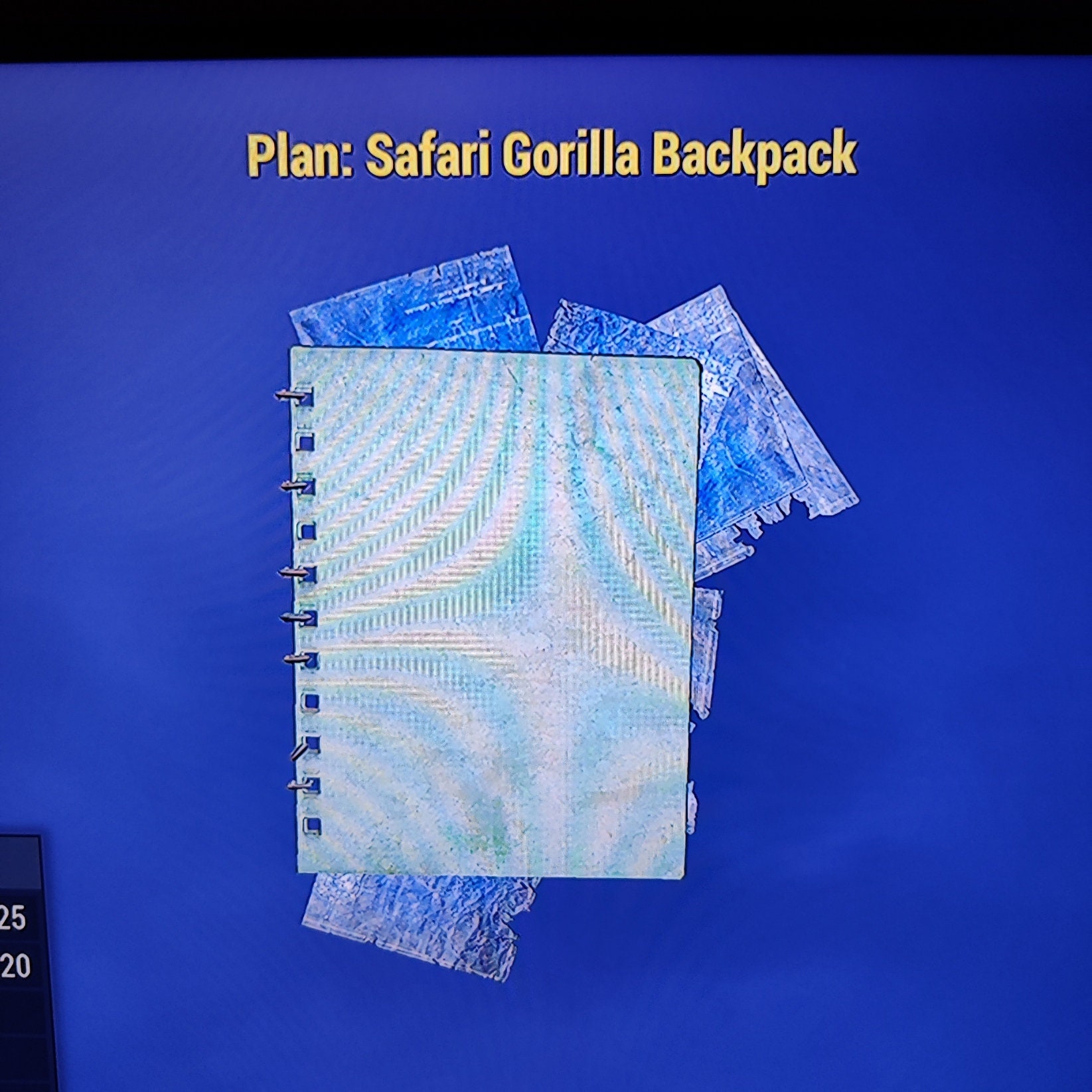 gorilla safari backpack fallout 76