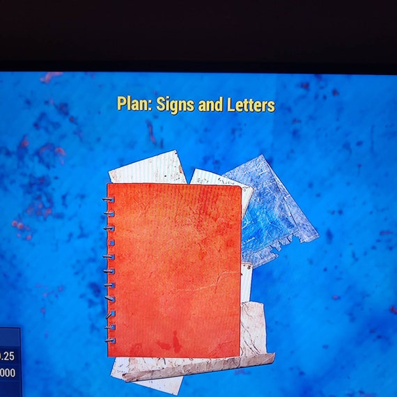 Signs and Letters Plan Fallout 76 Xbox Etsy
