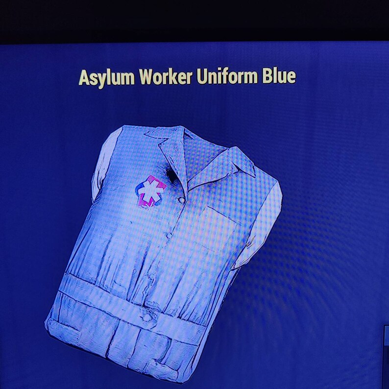 Blue Asylum Worker Uniform With Blue Asylum Hat Fallout 76 Etsy