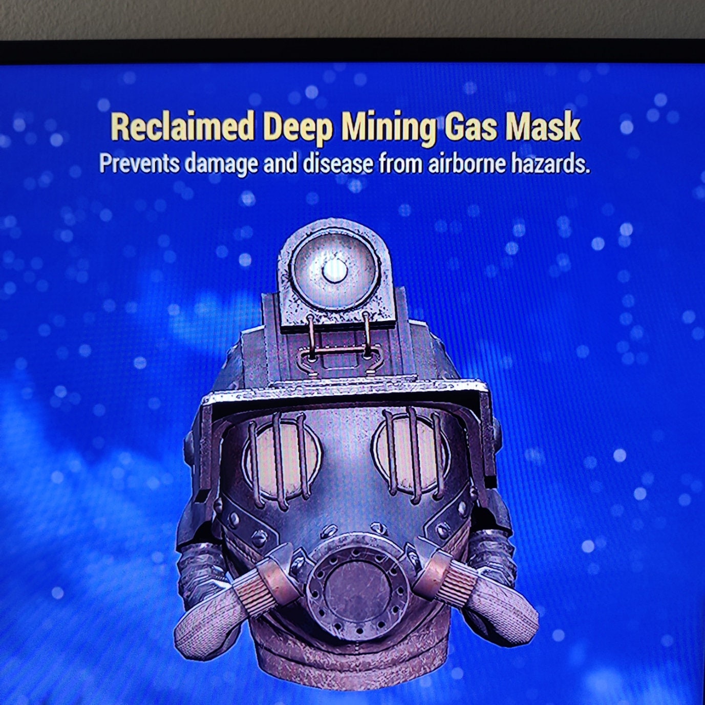 Reclaimed Deep Mining Gas Mask Fallout 76 Xbox Etsy