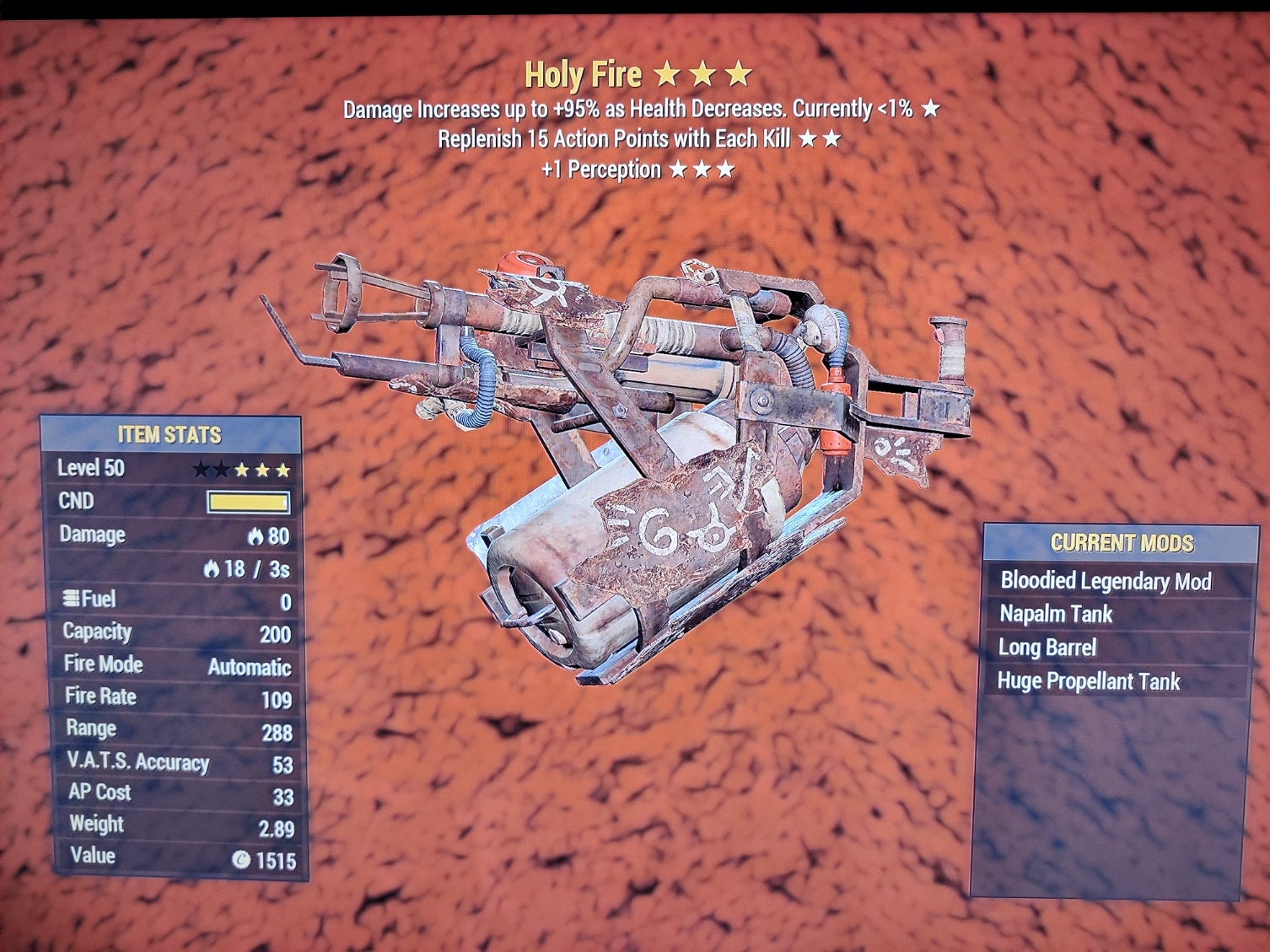 Bloodied Holy Fire Flamethrower NEW Includes 5K Bonus Fuel Etsy