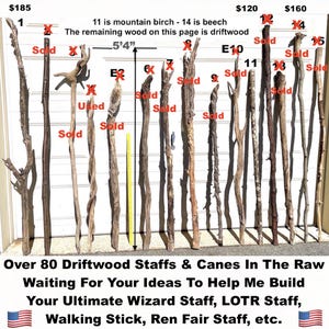 Wizard Staff 80+ Made To Order Crystal Staffs ~Project DOWN PAYMENT Only~ Hiking Walking Stick, LARP Cosplay, Cane, Fairy Fae, Druid, Witch