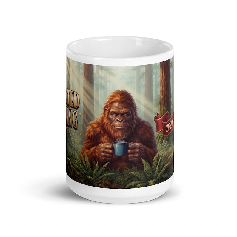 Medicated & Winning Sasquatch Mug | Funny Bigfoot Coffee Mug | Cannabis Camping Mug | 15 oz Stoner Gift | 420 Gift Mug