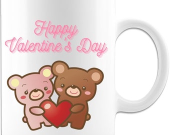 VALENTINE'S DAY MUG | Funny Valentines Day Gift for Girlfriend | Valentine Mug | Valentines Day Decor | Happy Valentine's Day 110z Ceramic |