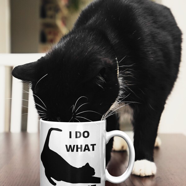 Mug-Tastic Tazza In Ceramica "I Do What I Want - Cat Maleducato" | 312 Ml | Lavabile In Lavastoviglie E Microonde | Decorata A Mano In Inghilterra