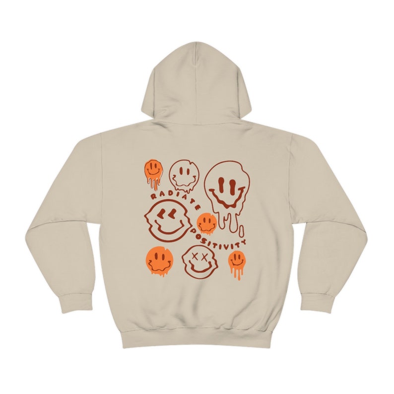 Drippy Smiley Hoodie Preppy Smiley Face Sweatshirt Aesthetic Etsy