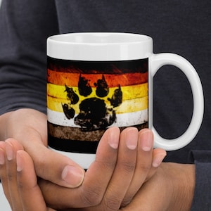 Gay Bear Pride White glossy mug