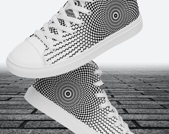 BW Kaleidoscope - Dames hoge top canvas schoenen