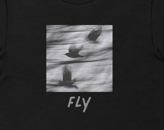 Fly - Goth themed Tshirt - Comfortable Quality Casual Unisex Streetwear on a Bella Canvas shirt