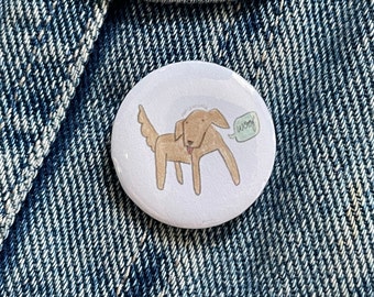 wonky dog pin