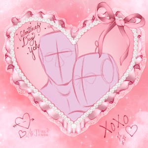 Valentine’s Day YCH Headshots digital art commission Your Character Here OCs Character commissions