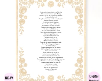 0191 - Psalms 91:1-16 - Digital Scripture Prints in NKJV & KJV