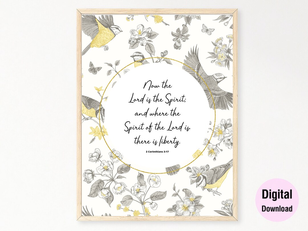 2 Corinthians 3:17 NKJV & KJV - Bible Verse Printable Wall Art ...