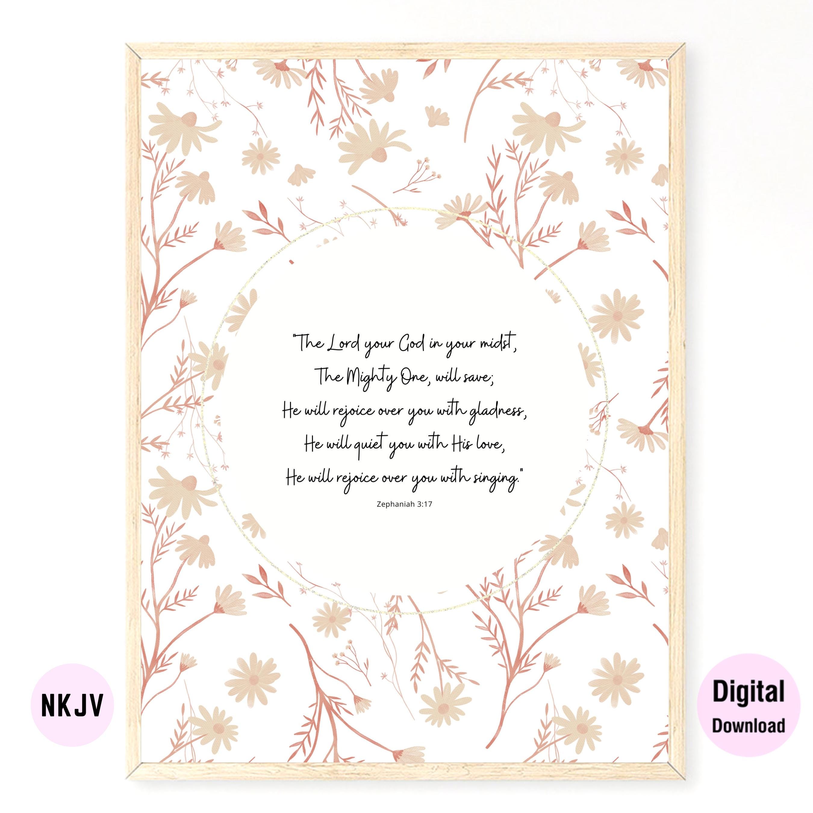 0251 Sofonia 3:17 Stampe digitali delle Scritture in NKJV e