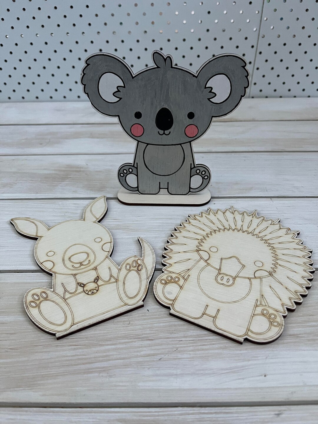 Bundle Australian Animals Paintable Decor With Stand Glowforge/laser ...
