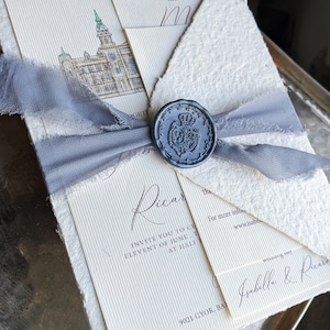 Enveloppes en papier fait main, papier cartonné gaufré d'invitation, impression aquarelle personnalisable, faire-part de mariage de luxe, carte de détails, carte de menu