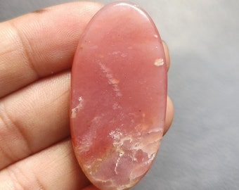 Pink Opal Gemstone/Top Quality Pink Opal Hand Polish Gemstone/Crystal Opal/Pink Opal Oval Shape Stone/Stone For Necklace/44x22x6mm/A-1130