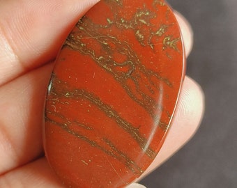 Red Jasper Gemstone/Red Jasper Loose Gemstone/Top Quality Jasper Oval Stone Stone/Flat Back Jasper Cabochon Crystal Stone/40x25x4mm/A-1632
