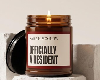 Medical Residency Candle Personalized Match Day Gift for New Resident Doctor Residency Graduation Gift