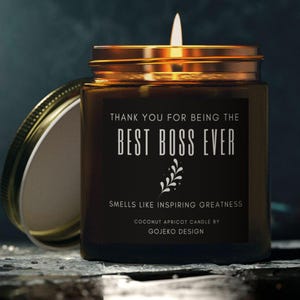 Best Boss Candle Gift Thank You Candle Gift for Bosses Entrepreneur Gift Boss Lady Boss Gift Retirement Thank You Workplace Coworker Gift
