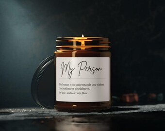 My Person Scented Candles, Soulmate Candle Gift, Safe Place Candle, Friendship Candles, Meaningful Gift, Unique Home Decor, Love Candles