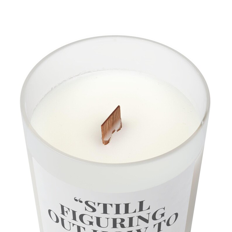 Funny Mom Candle: Coconut Soy Wax, Wood Wick, Frosted Glass image 5