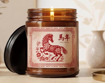 Year of the Horse Candle Scented Soy Candle | Lunar New Year 2026, Chinese New Year