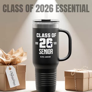 Personalized Class of 2026 Senior 40 oz Insulated Tumbler Tumbler Senior Personalized Graduation Gift for High School Senior Custom Name