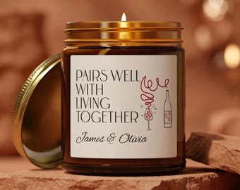 Candle Gift for Couples Moving In Together Personalized New Home Housewarming Gift Scented Candle for Wedding Anniversary